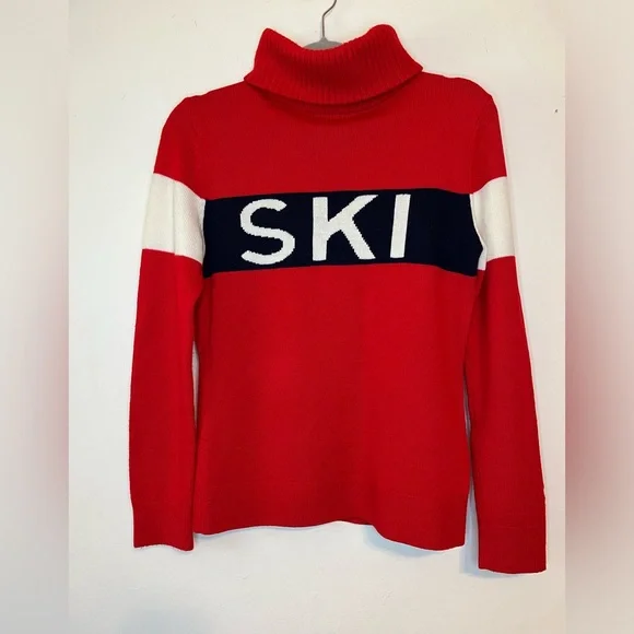 Perfect Moment Ski Marina wool turtleneck Red color block size M - Picture 4 of 9